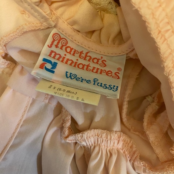 VTG Martha's Miniatures We’re Fussy Pageant Dress Party Shawl Pink 6-9 mo - Picture 8 of 12